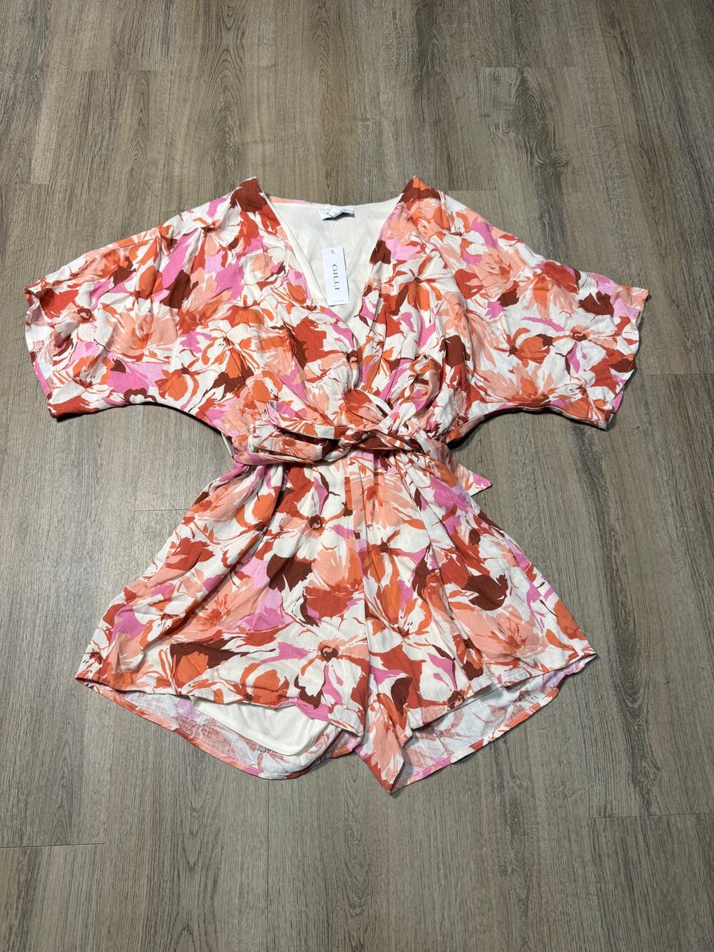 Gilli Women's Multicolor Floral Wrap Romper